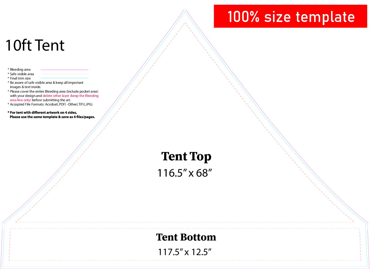 Full Color Printed Tent-Aluminum Frame-Heavy Duty -10’x10′ - Image 7